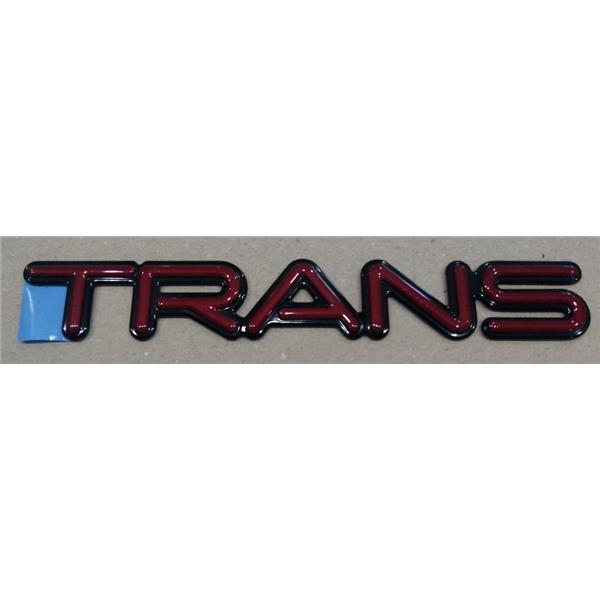 Schriftzug "Trans" (weinrot)